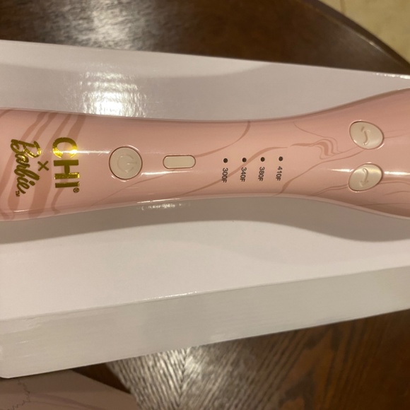 Chi Authentic Limited Ed Pink Barbie Hair Curler Ceramic Rotating Curling FullSz - Picture 6 of 13